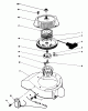 Toro 38185C - CCR 2000 Snowthrower, 1988 (8000001-8999999) Ersatzteile RECOIL STARTER ASSEMBLY