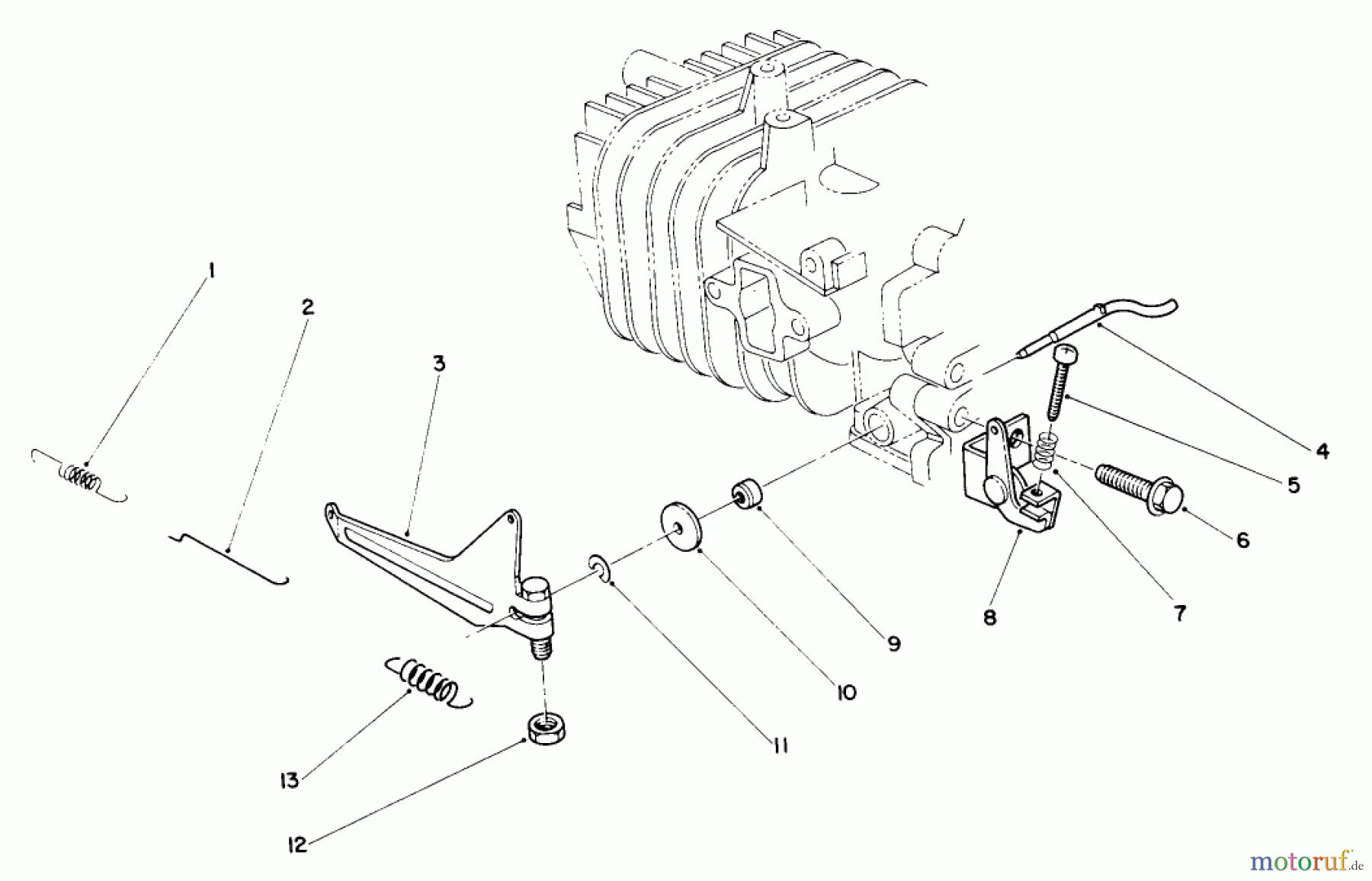 Toro Neu Snow Blowers/Snow Throwers Seite 1 38185 - Toro CCR 2000 Snowthrower, 1989 (9000001-9999999) GOVERNOR ASSEMBLY