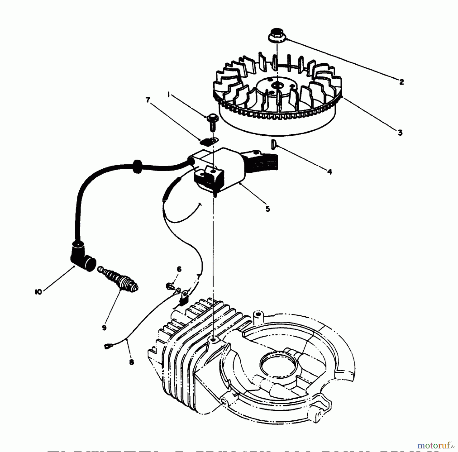 Toro Neu Snow Blowers/Snow Throwers Seite 1 38185 - Toro CCR 2000 Snowthrower, 1994 (4900001-4999999) FLYWHEEL & MAGNETO ASSEMBLY (ENGINE MODEL 47PP3-5)