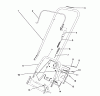 Toro 38191 - CCR 1000 Snowthrower, 1992 (2000001-2999999) Ersatzteile HANDLE ASSEMBLY