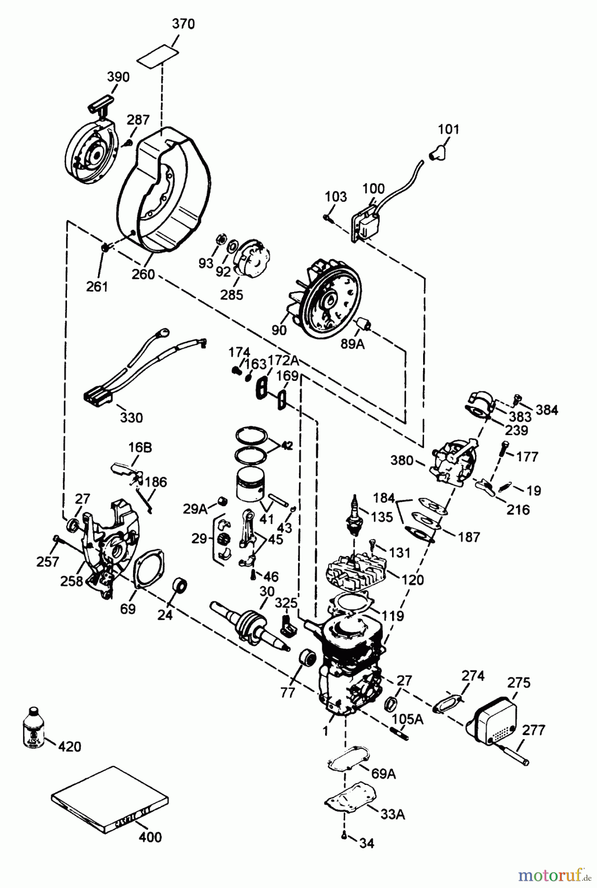 Toro Neu Snow Blowers/Snow Throwers Seite 1 38191 - Toro CCR 1000 Snowthrower, 1994 (4900001-4999999) ENGINE TECUMSEH MODEL NO. HSK600 TYPE 1671-S (MODEL NO. 38191 ONLY)
