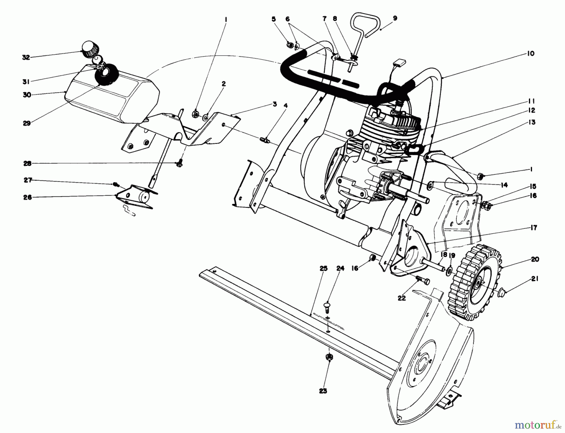 Toro Neu Snow Blowers/Snow Throwers Seite 1 38232 (S-200) - Toro S-200 Snowthrower, 1985 (5000001-5999999) ENGINE ASSEMBLY