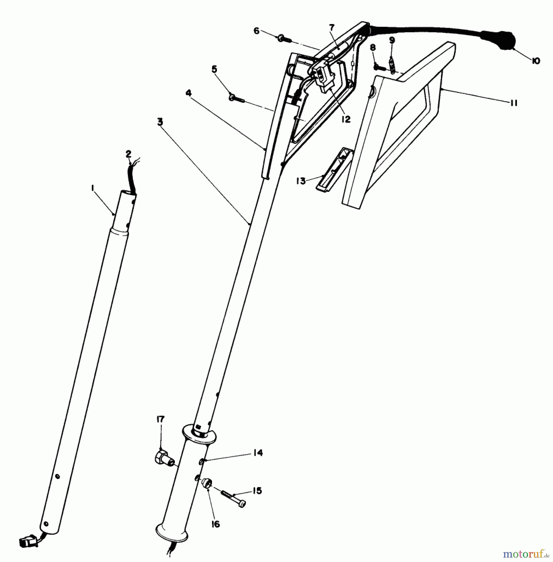 Toro Neu Snow Blowers/Snow Throwers Seite 1 38315 - Toro Power Shovel Snowthrower, 1982 (2000001-2999999) HANDLE ASSEMBLY