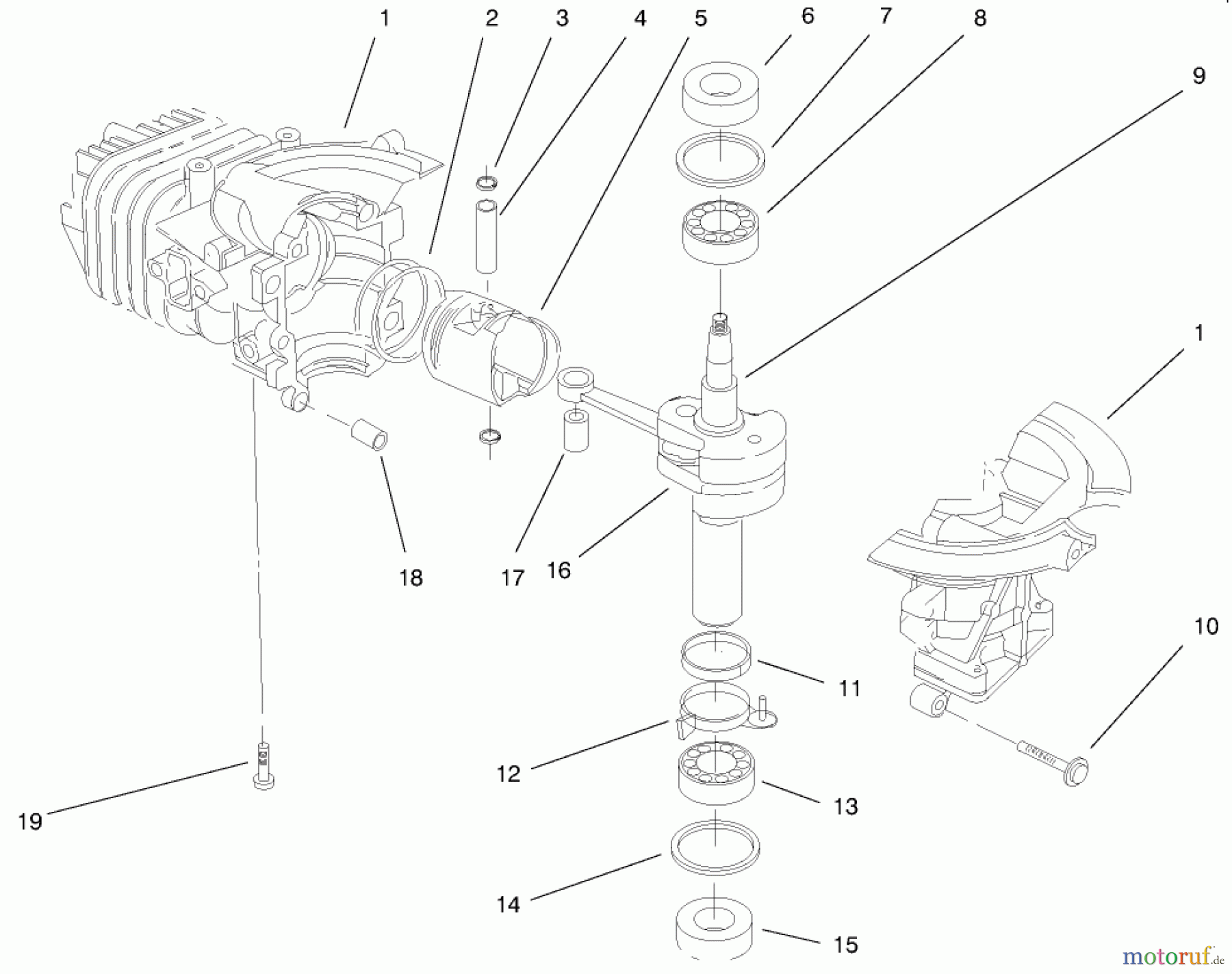 Toro Neu Snow Blowers/Snow Throwers Seite 1 38431 (3000) - Toro CCR 3000 Snowthrower, 1998 (8900001-8999999) ENGINE ASSEMBLY (MODEL NO. 38435 & 38436) #1