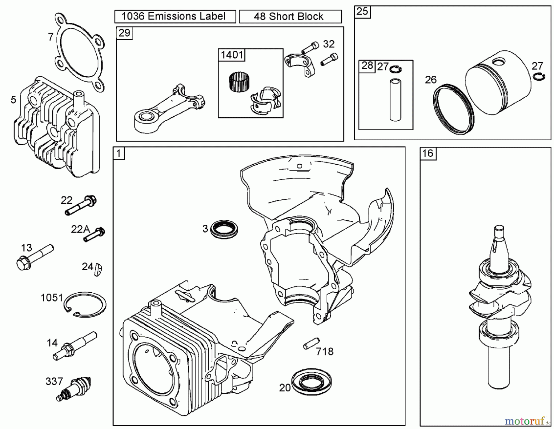 Toro Neu Snow Blowers/Snow Throwers Seite 1 38439 (3600) - Toro CCR 3600 Snowthrower, 2000 (200000001-200003006) CYLINDER, PISTON, AND CONNECTING ROD ASSEMBLIES BRIGGS AND STRATTON 084232-0121-E1