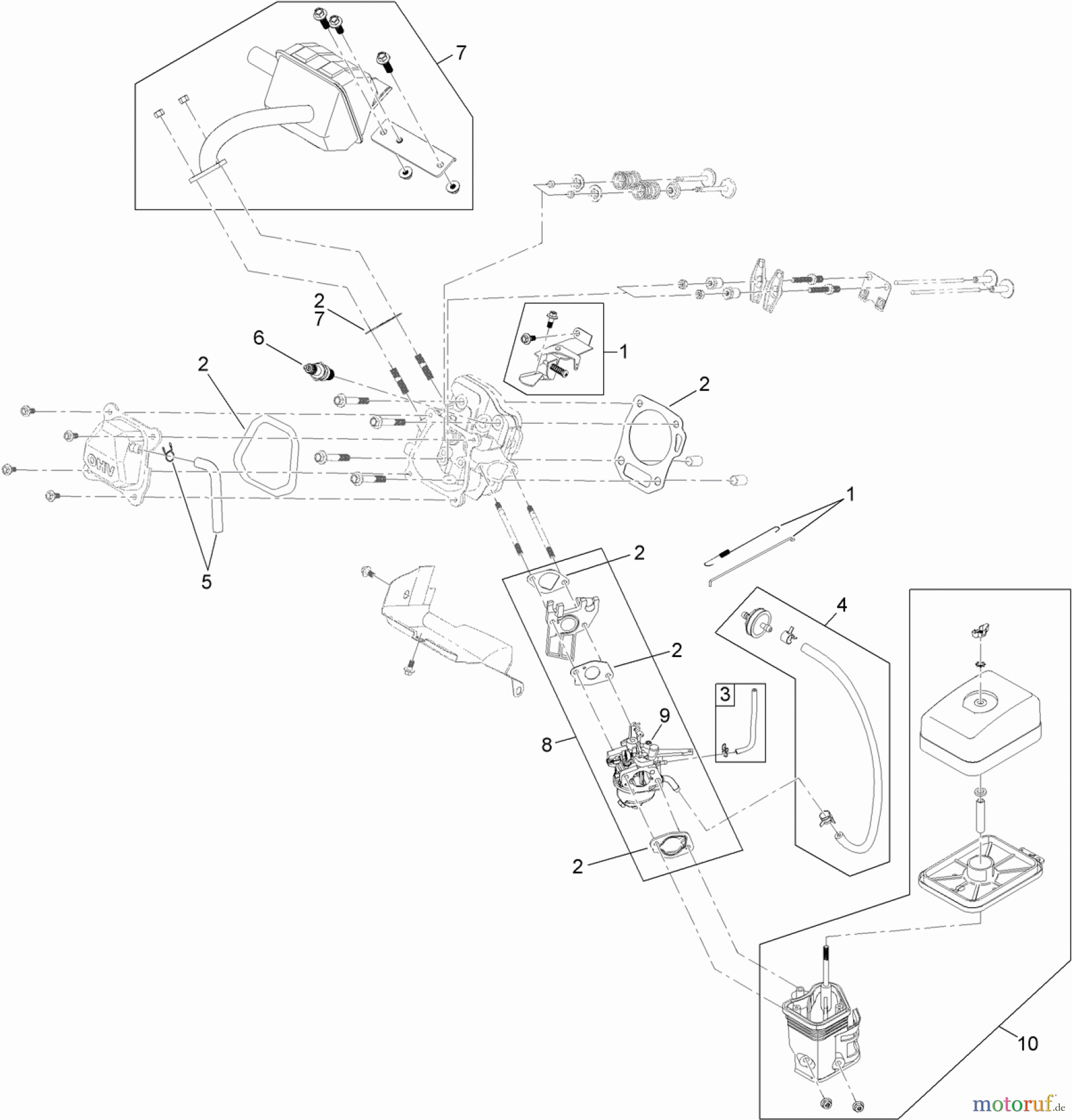 Toro Neu Snow Blowers/Snow Throwers Seite 1 38452 (621 E) - Toro Power Clear 621 E Snowthrower, 2013 (SN 313000001-313999999) ENGINE ASSEMBLY NO. 1