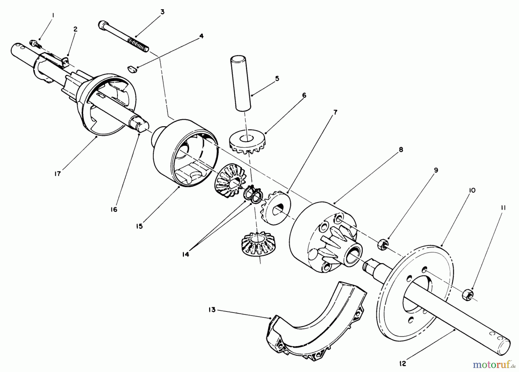 Toro Neu Snow Blowers/Snow Throwers Seite 1 38505 (624) - Toro 624 Power Shift Snowthrower, 1990 (0000001-0999999) DIFFERENTIAL KIT MODEL NO. 38038 (OPTIONAL)