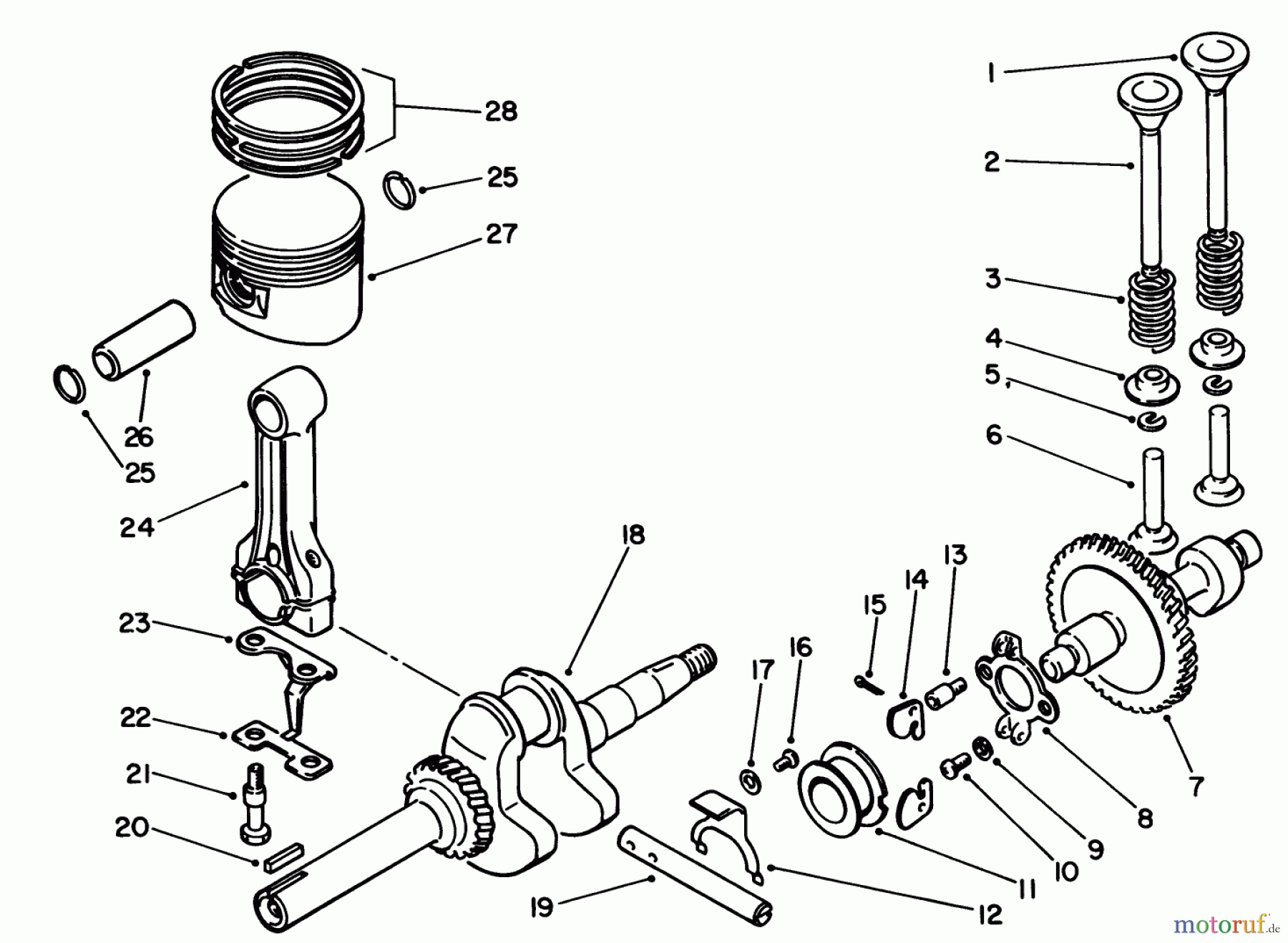  Toro Neu Edgers 58410 - Toro 2 hp Edger, 1987 (7000001-7999999) CRANKSHAFT ASSEMBLY