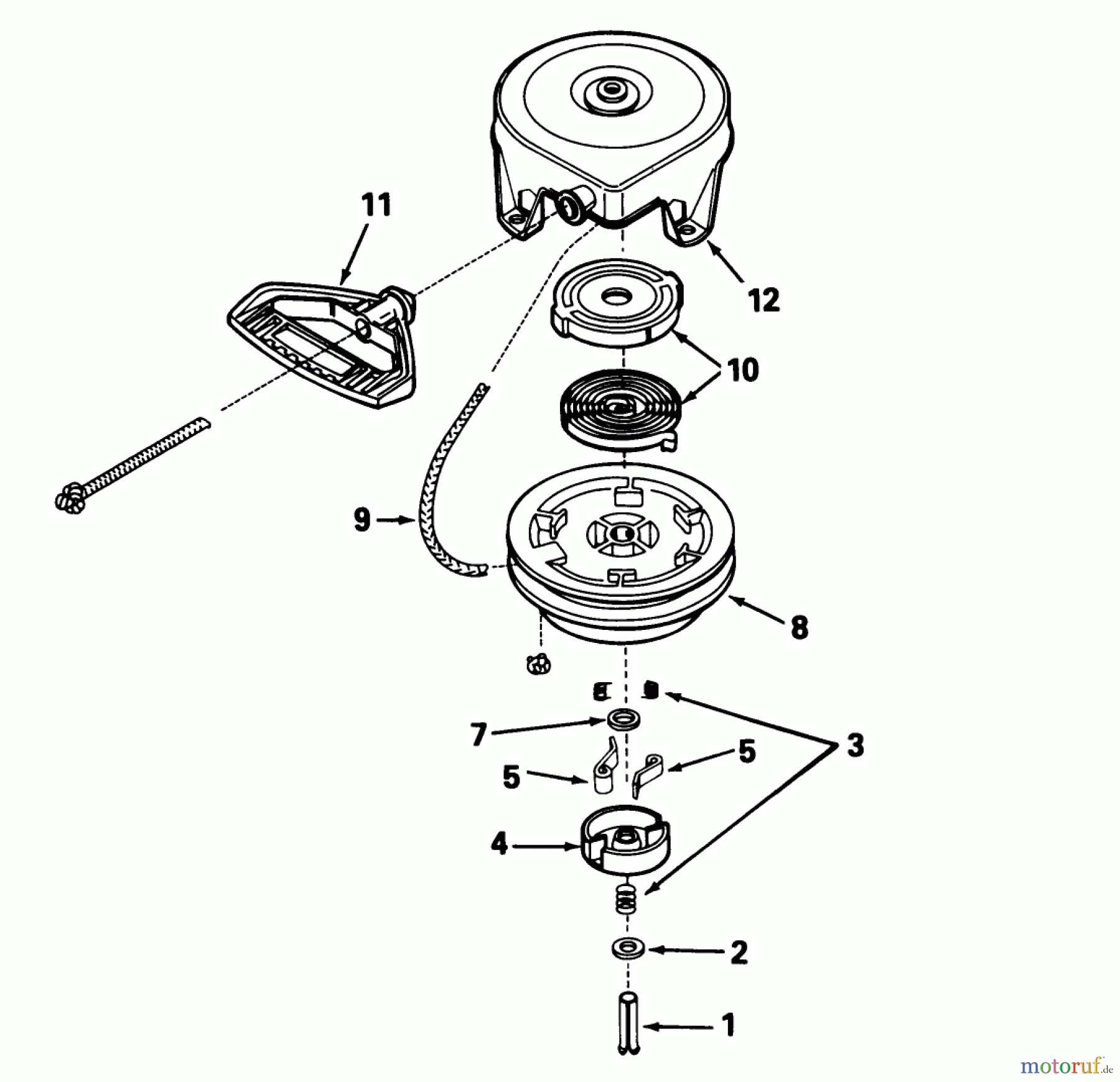 Toro Neu Snow Blowers/Snow Throwers Seite 1 38540 (824) - Toro 824 Power Shift Snowthrower, 1993 (3900001-3999999) REWIND STARTER TECUMSEH NO. 590630