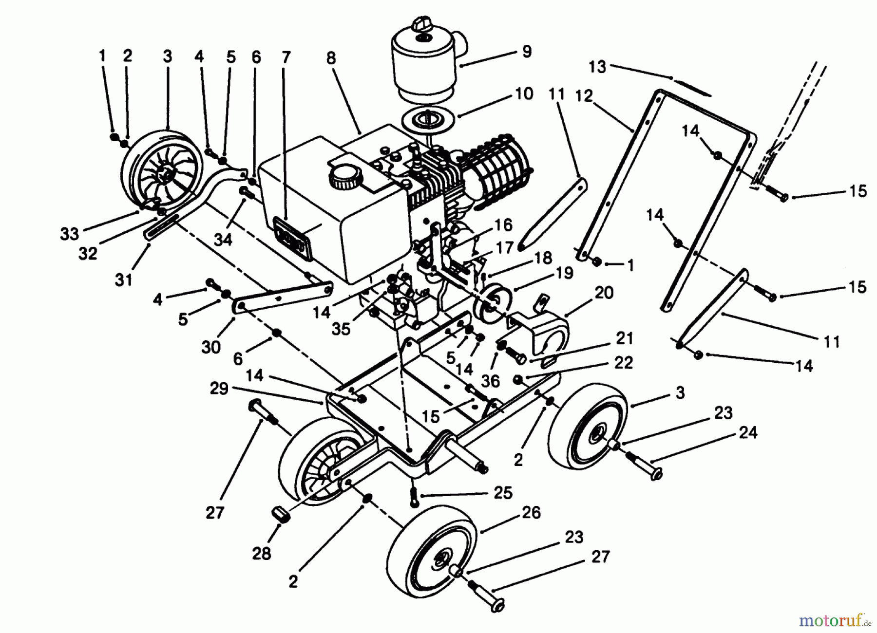  Toro Neu Edgers 58431 - Toro 3.5 hp Edger, 1987 (7000001-7999999) FRAME ASSEMBLY