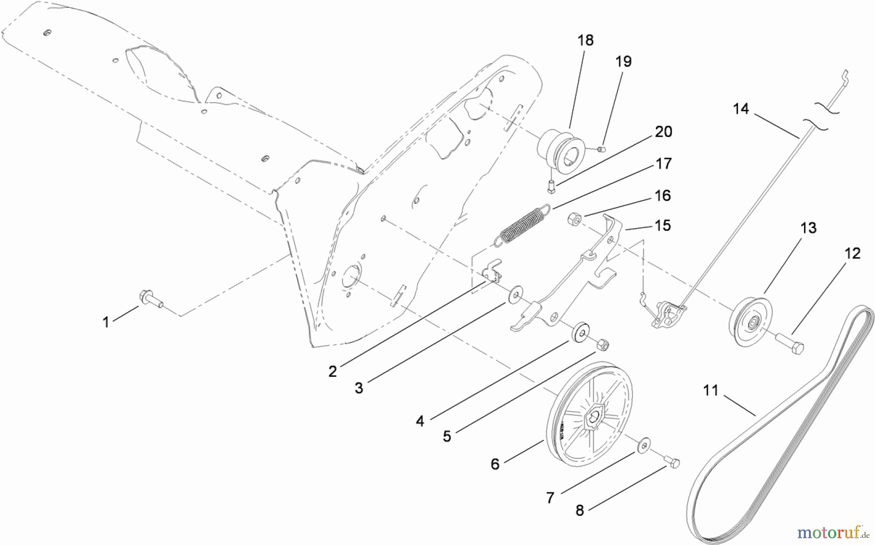  Toro Neu Snow Blowers/Snow Throwers Seite 1 38567 (6053 R) - Toro CCR 6053 R Quick Clear Snowthrower, 2011 (311000001-311999999) ROTOR DRIVE ASSEMBLY