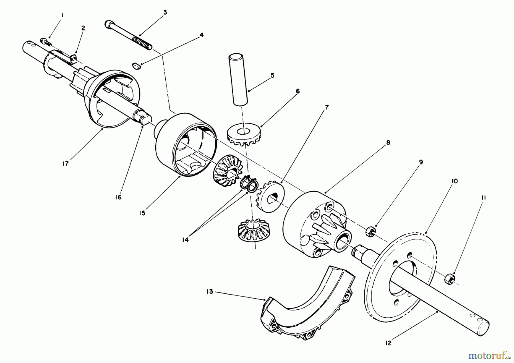 Toro Neu Snow Blowers/Snow Throwers Seite 1 38570 (828) - Toro 828 Power Shift Snowthrower, 1990 (0000001-0999999) DIFFERENTIAL KIT MODEL NO. 38038 (OPTIONAL)