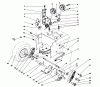 Toro 38573 (828) - 828 Power Shift Snowthrower, 1989 (9000001-9999999) Ersatzteile TRACTION DRIVE ASSEMBLY