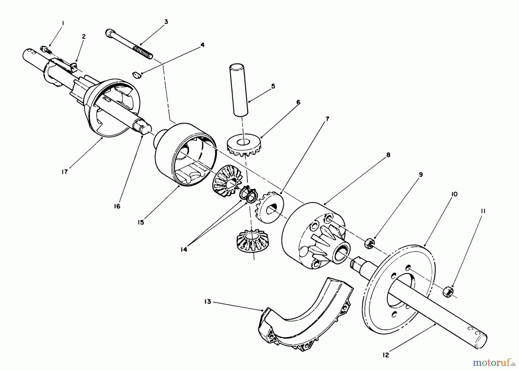 Toro Neu Snow Blowers/Snow Throwers Seite 1 38574 (828) - Toro 828 Power Shift Snowthrower, 1990 (0000001-0999999) DIFFERENTIAL KIT MODEL NO. 38038 (OPTIONAL)