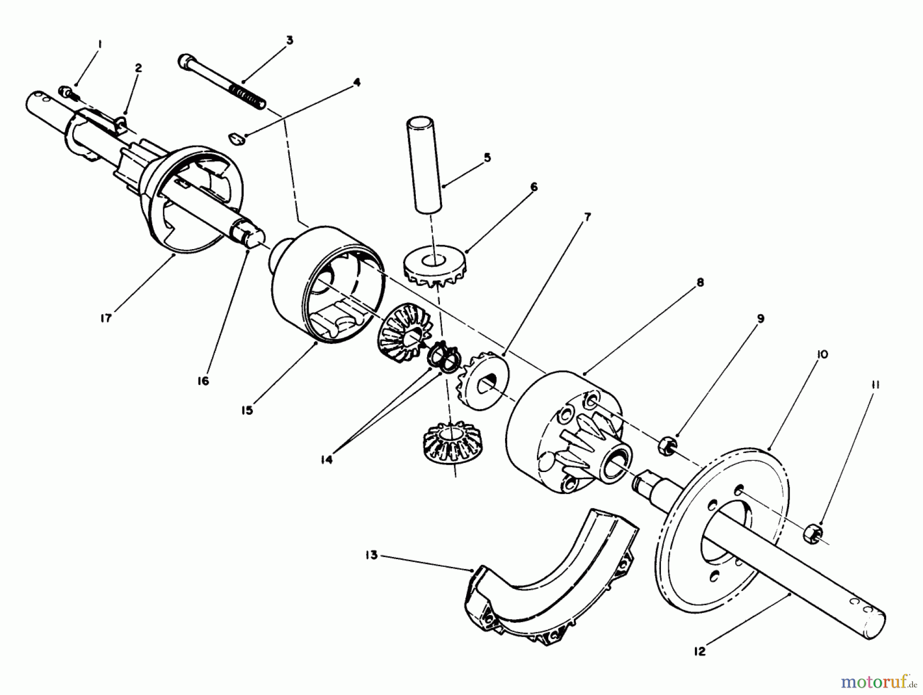 Toro Neu Snow Blowers/Snow Throwers Seite 1 38574 (828) - Toro 828 Power Shift Snowthrower, 1991 (1000001-1999999) DIFFERENTIAL KIT MODEL NO. 38038 (OPTIONAL)