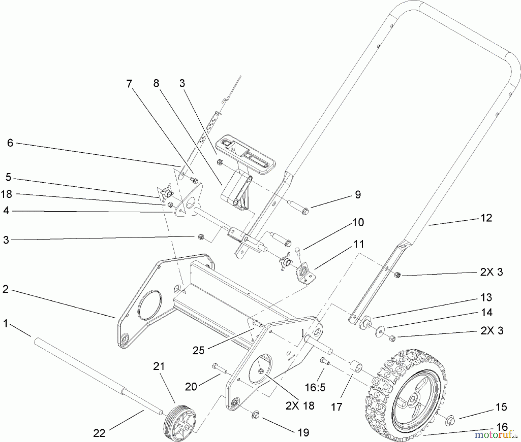 Toro Neu Snow Blowers/Snow Throwers Seite 1 38600 - Toro Snow Commander Snowthrower, 2006 (260000001-260010000) LOWER HANDLE ASSEMBLY
