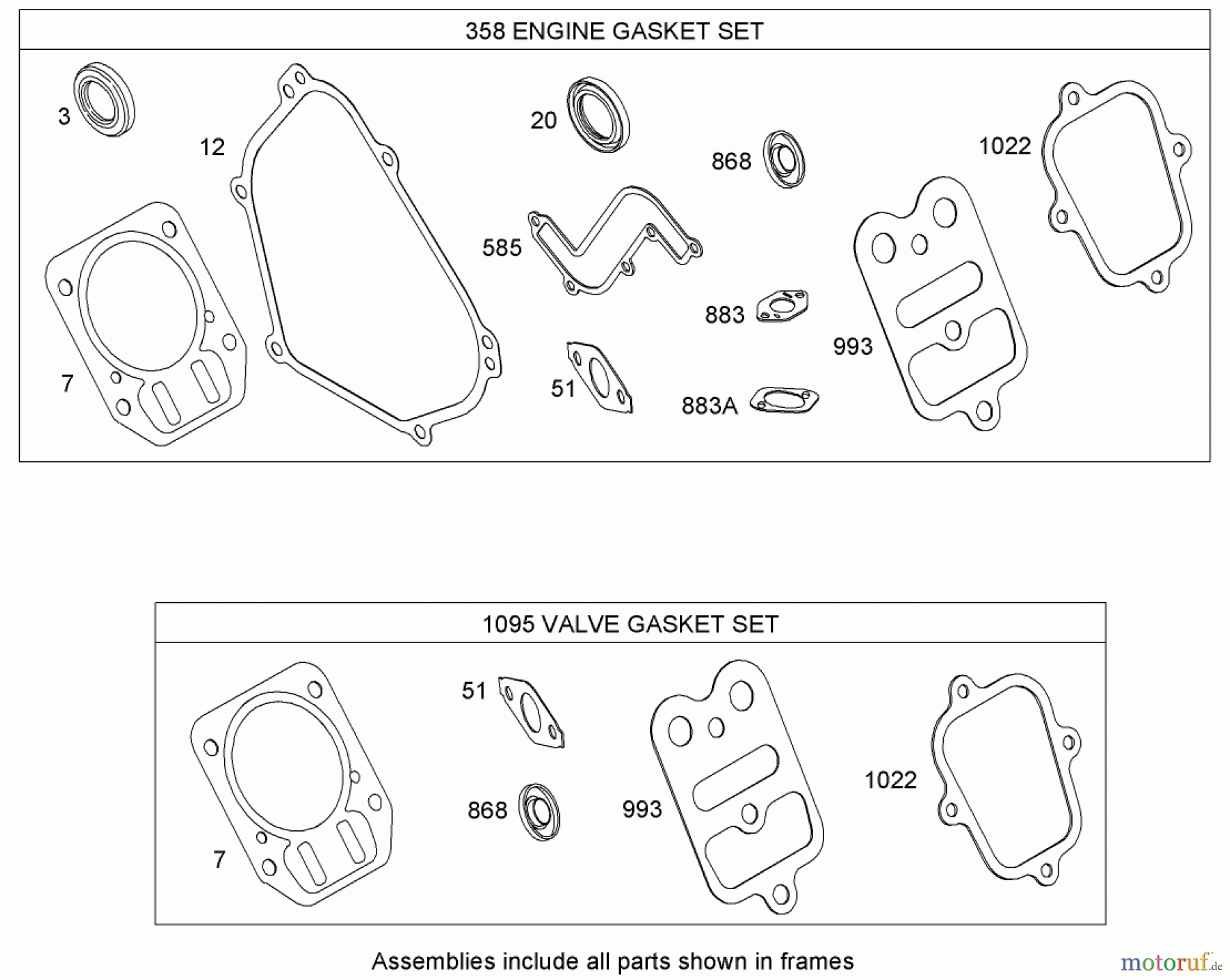 Toro Neu Snow Blowers/Snow Throwers Seite 2 38639C (828 OE) - Toro Power Max 828 OE Snowthrower, 2008 (280000001-280999999) GASKET KIT BRIGGS AND STRATTON 15D104-0112-E1