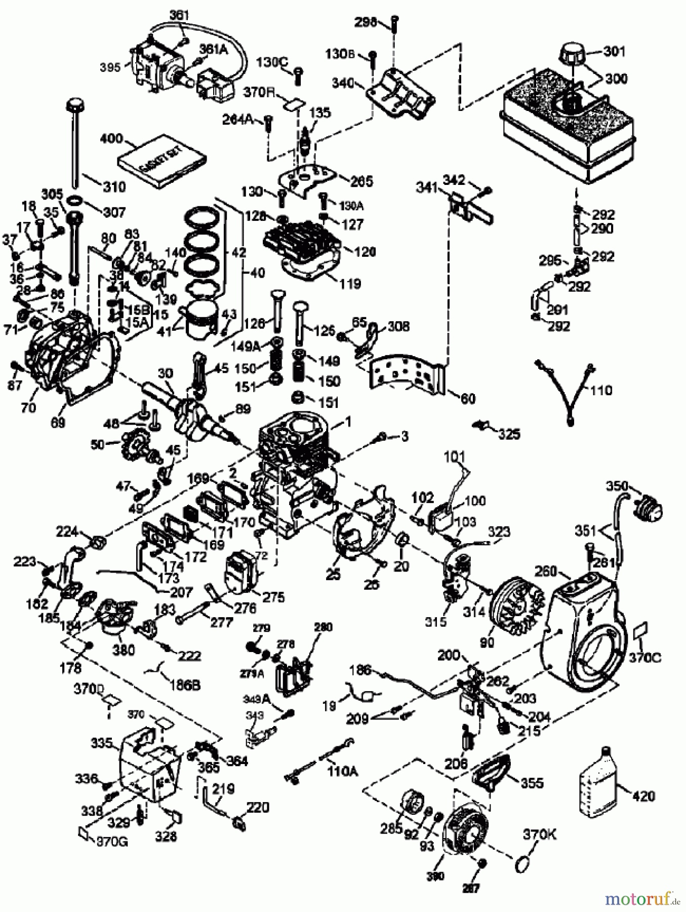  Toro Neu Snow Blowers/Snow Throwers Seite 2 38645 (1028 LE) - Toro Power Max 1028 LE Snowthrower, 2004 (240000001-240999999) ENGINE ASSEMBLY TECUMSEH MODEL NO. HMSK100-159495Y