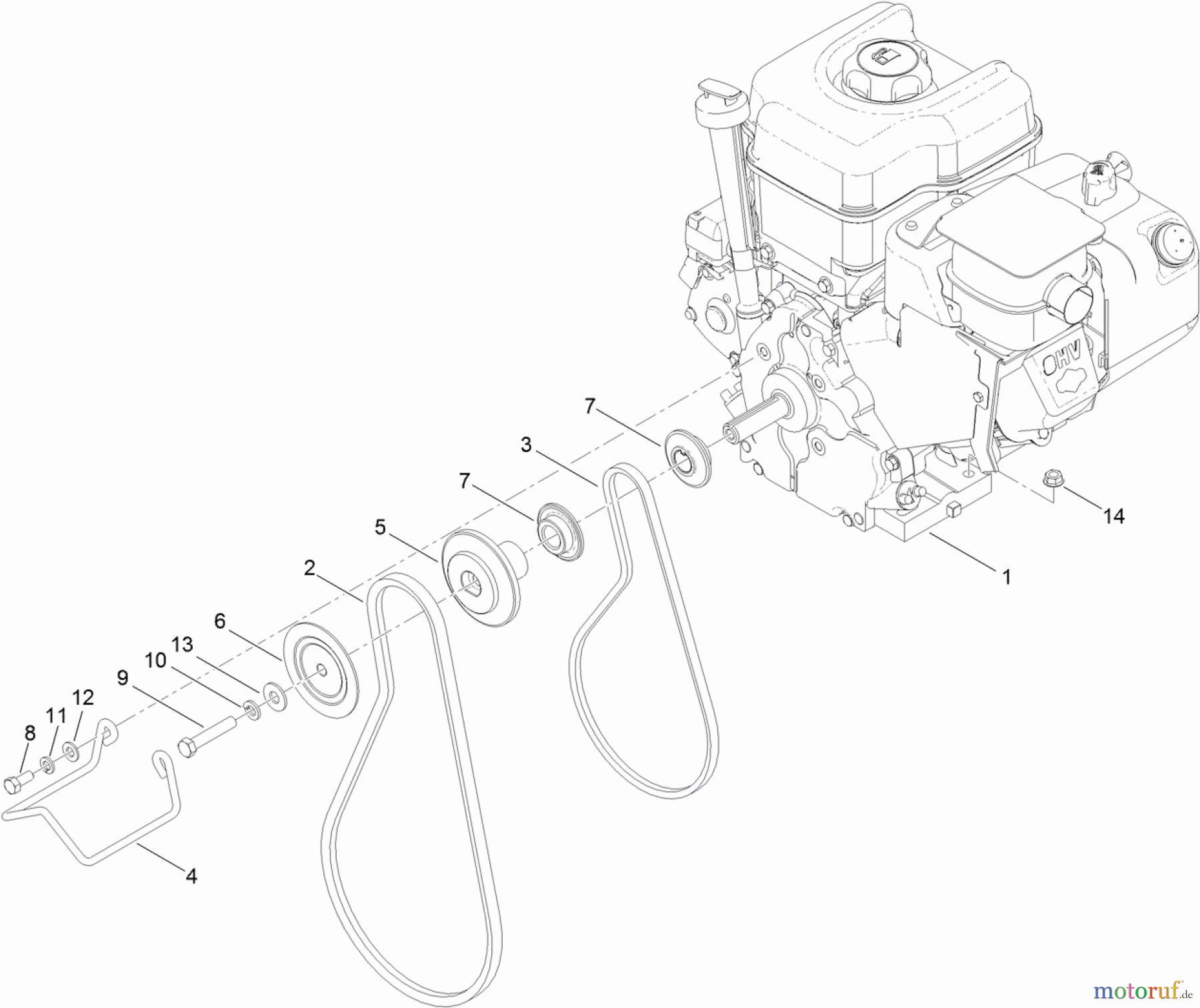  Toro Neu Snow Blowers/Snow Throwers Seite 2 38816 (726 OE) - Toro Power Max 726 OE Snowthrower, 2013 (SN 313000001-313999999) ENGINE ASSEMBLY