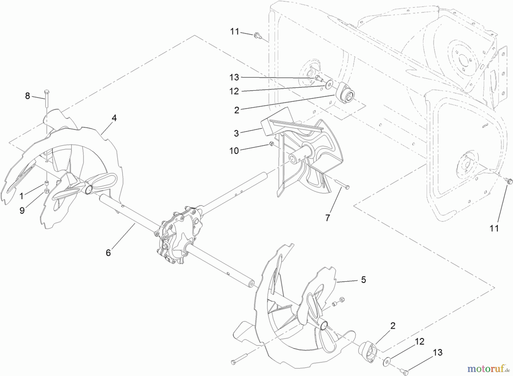  Toro Neu Snow Blowers/Snow Throwers Seite 2 38820 (926 OXE) - Toro Power Max Heavy Duty 926 OXE Snowthrower, 2013 (SN 313000001-313999999) AUGER AND IMPELLER ASSEMBLY