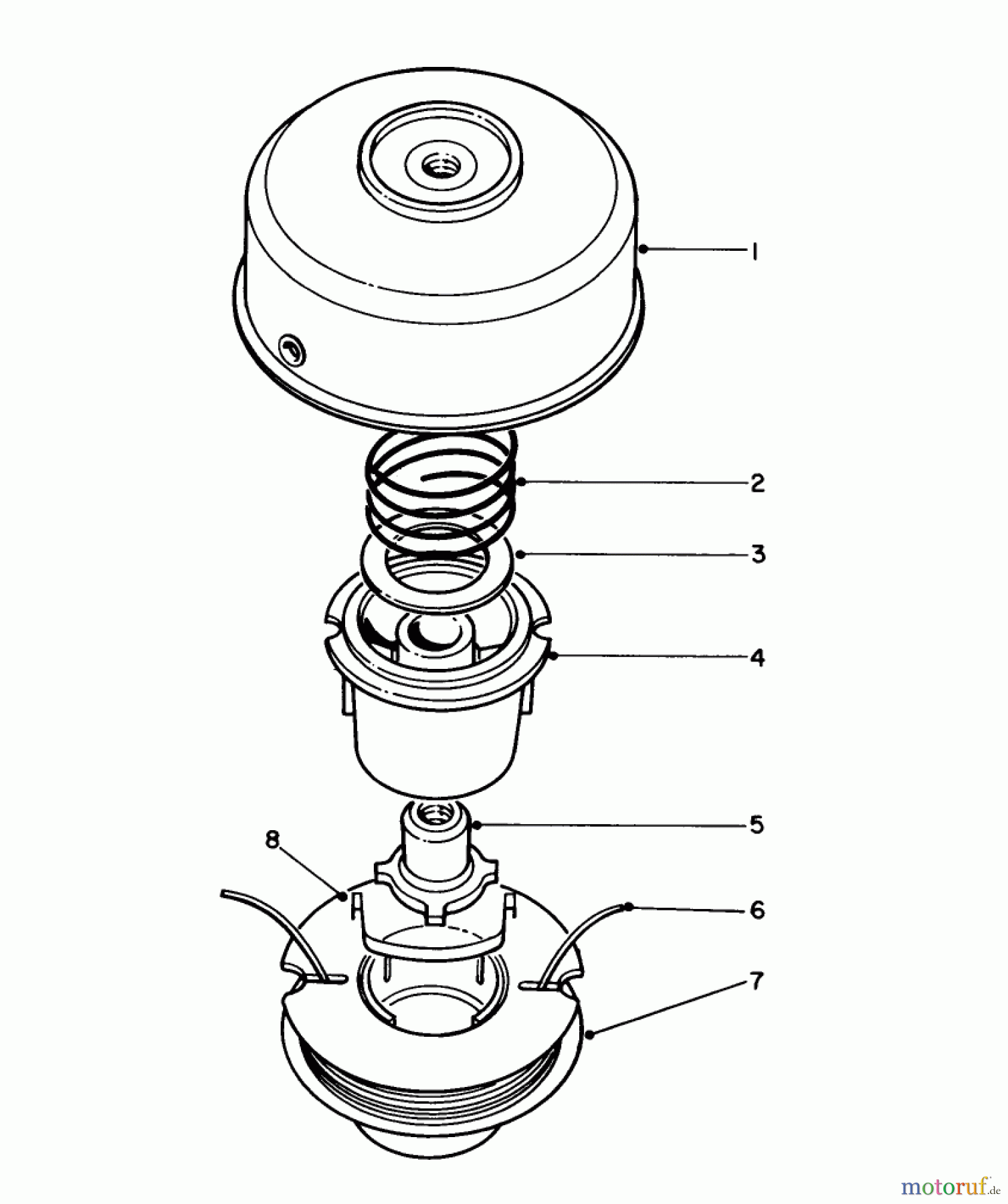  Toro Neu Trimmers, String/Brush 51607 (TC 700) - Toro TC 700 Gas Trimmer, 1984 (4000001-4999999) TAP AND TRIM HEAD 46-2800 (OPTIONAL)