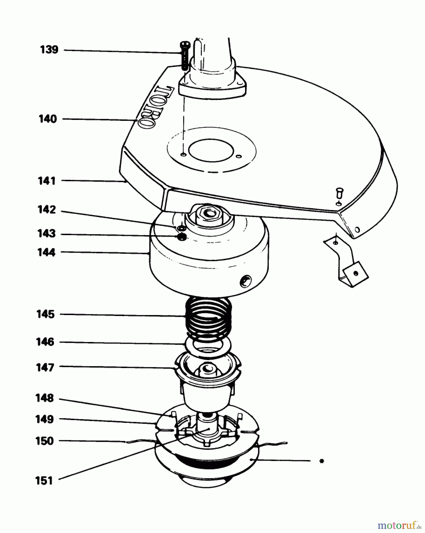  Toro Neu Trimmers, String/Brush 51625 - Toro Gas Trimmer/Weeder, 1980 (0000001-0999999) CUTTER HEAD