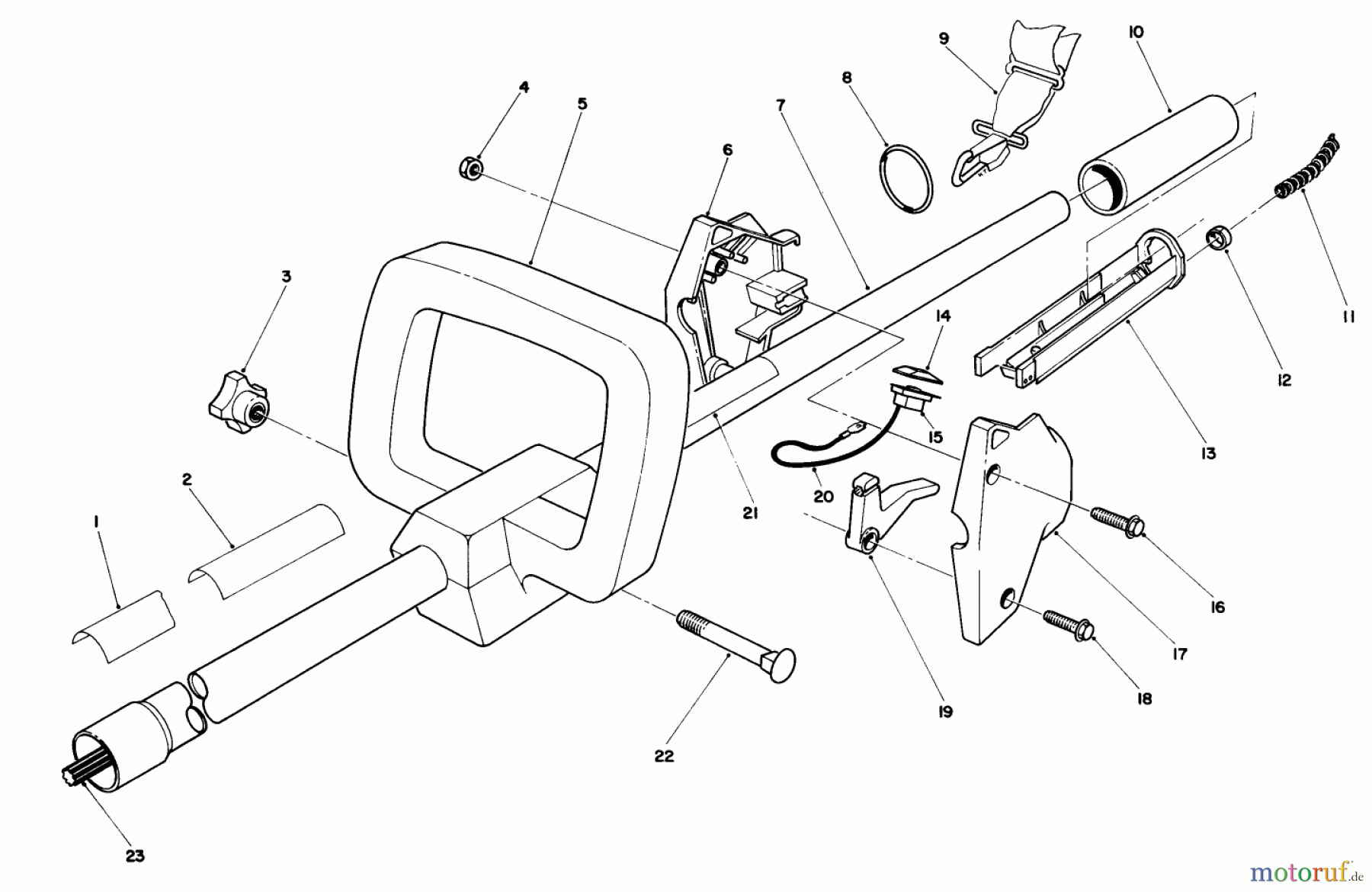  Toro Neu Trimmers, String/Brush 51650 (TC 3100) - Toro TC 3100 Gas Trimmer, 1988 (8000001-8999999) HANDLE ASSEMBLY