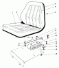 Mähdecks 30555 - Toro 52" Side Discharge Mower, Groundsmaster 200 Series (SN: 8000001 - 8999999) (1988) Ersatzteile STANDARD SEAT KIT MODEL NO. 30764