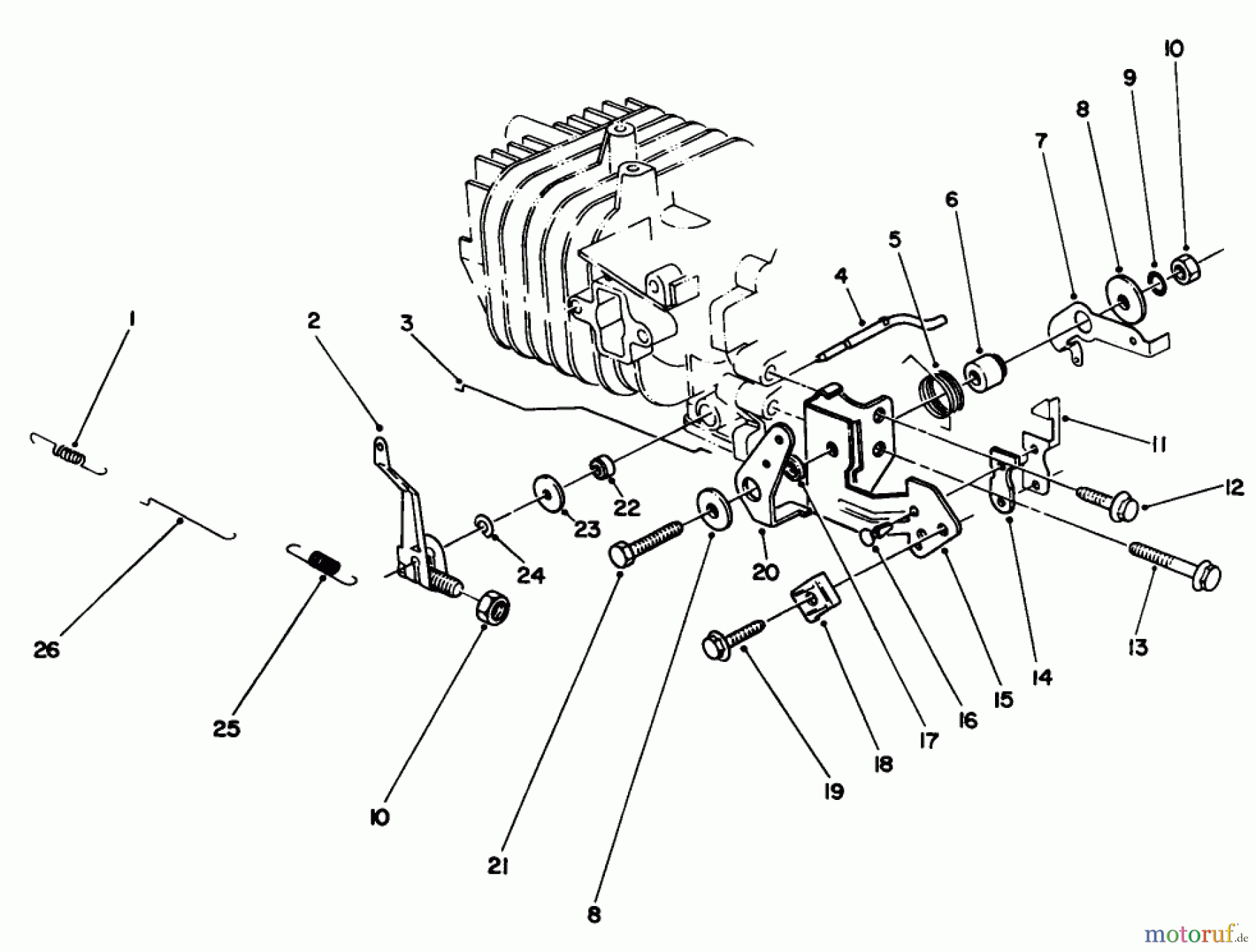  Rasenmäher 22035 - Toro Walk-Behind Mower (SN: 0000001 - 0999999) (1990) GOVERNOR ASSEMBLY (MODEL NO. 47PK9-3)