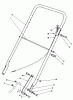 Rasenmäher 22030 - Toro Walk-Behind Mower (SN: 0000001 - 0999999) (1990) Ersatzteile HANDLE ASSEMBLY (MODEL 22030)