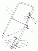 Rasenmäher 22035 - Toro Walk-Behind Mower (SN: 1000001 - 1999999) (1991) Ersatzteile HANDLE ASSEMBLY (MODEL 22030)