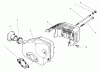 Rasenmäher 22038 - Toro Rear Bagger Mower (SN: 8900001 - 8999999) (1998) Ersatzteile MUFFLER ASSEMBLY (MODEL NO 47PT7-3)