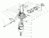 Rasenmäher 22043 - Toro Recycler Mower (SN: 9900001 - 9999999) (1999) Ersatzteile CARBURETOR ASSEMBLY (MODEL NO. 47PT7-7)