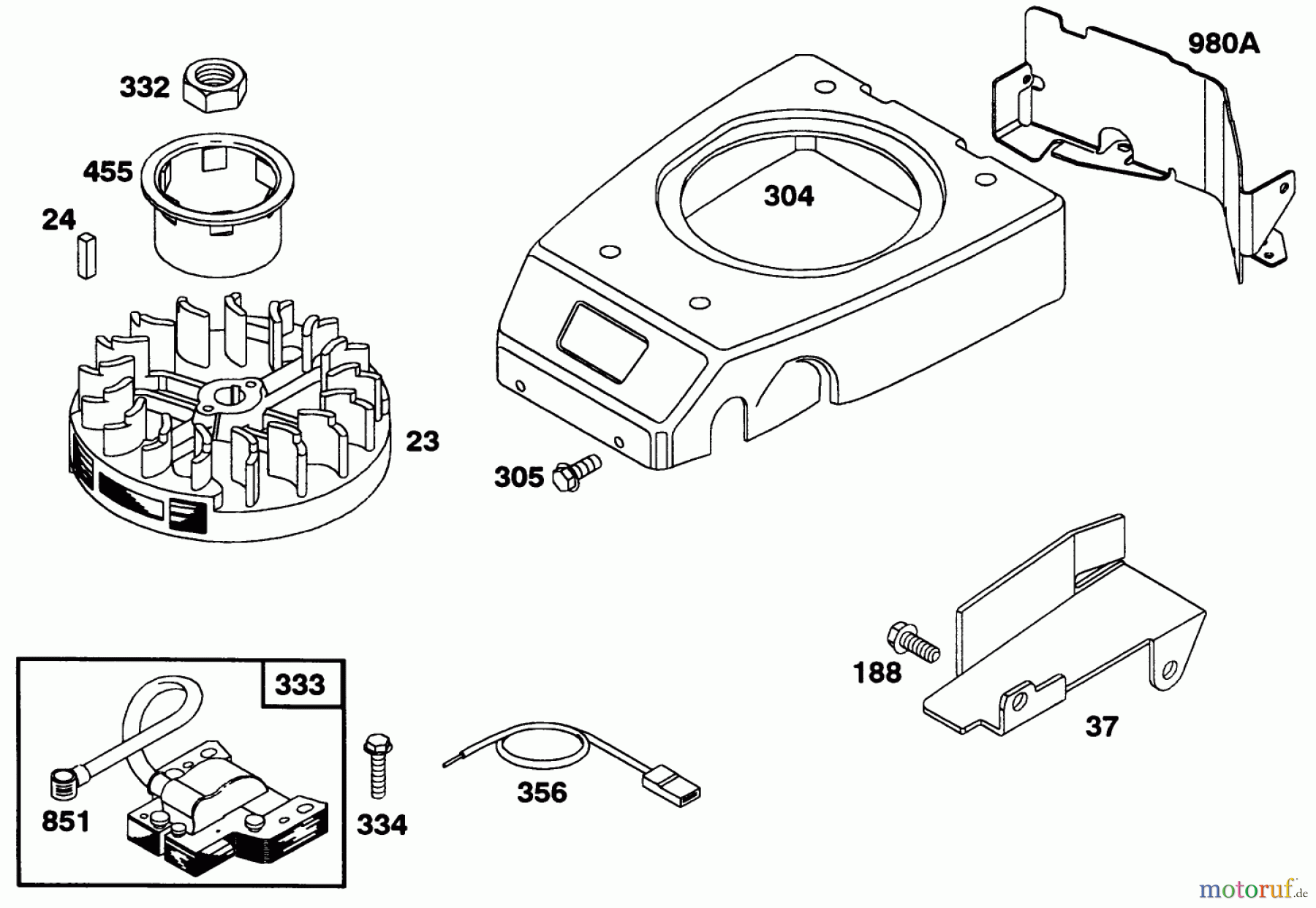  Rasenmäher 22151 - Toro Walk-Behind Mower (SN: 2000001 - 2999999) (1992) ENGINE GTS 150 77-9140 #6