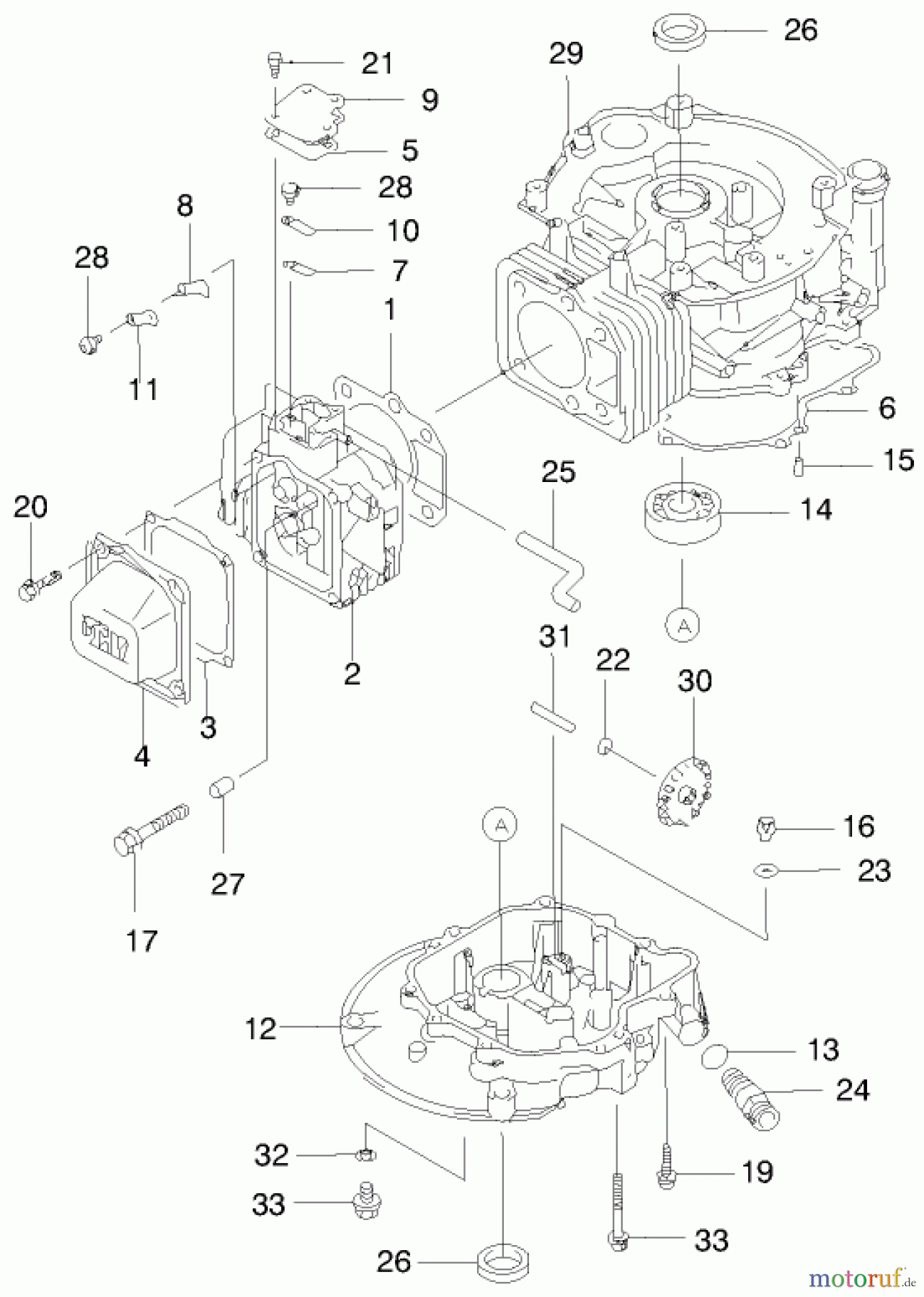  Rasenmäher 22170 - Toro Recycler Mower (SN: 9900001 - 9999999) (1999) CYLINDER/CRANKCASE