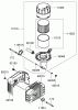 Rasenmäher 22187 - Toro 21" Heavy-Duty Recycler Mower (SN: 270000001 - 270999999) (2007) Ersatzteile AIR FILTER AND MUFFLER ASSEMBLY KAWASAKI FJ180V-AS31