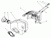 Rasenmäher 22580 - Toro Walk-Behind Mower (SN: 0000001 - 0999999) (1990) Ersatzteile MUFFLER ASSEMBLY (MODEL NO. 47PK9-3)