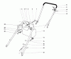 Rasenmäher 23000 - Toro Whirlwind Walk-Behind Mower (SN: 2000001 - 2999999) (1972) Ersatzteile HANDLE ASSEMBLY H. P. MODEL
