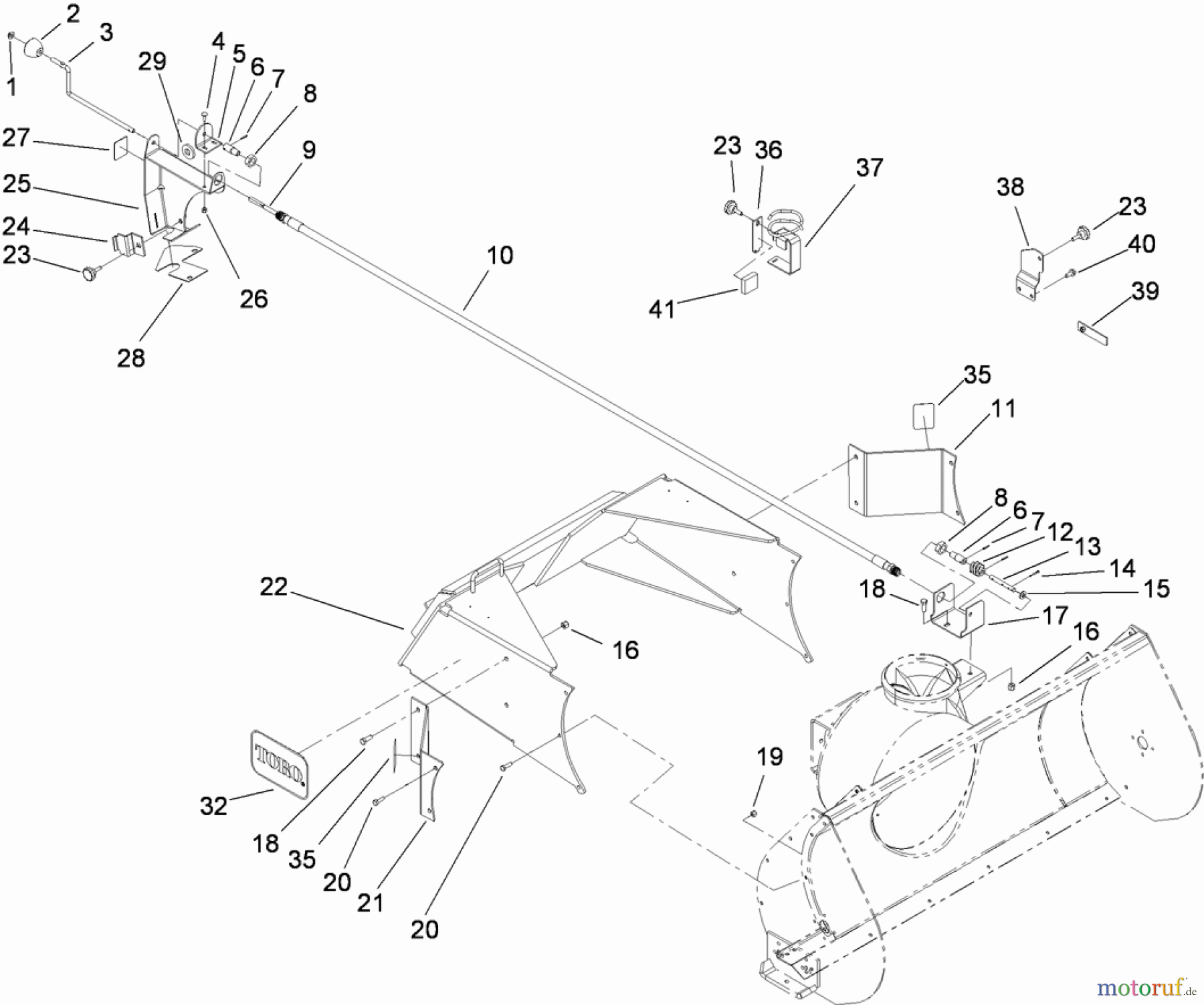  Compact Utility Attachments 22456 - Toro Snowthrower, Dingo Compact Utility Loader (SN: 290000201 - 290999999) (2009) CRANK AND MOUNTING ASSEMBLY