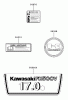 Rasenmäher für Großflächen 30340 - Toro Mid-Size ProLine Mower, Hydro Drive, 17 hp, 44" Side Discharge Deck (SN: 210000001 - 210999999) (2001) Ersatzteile LABEL KAWASAKI FH500V-AS30