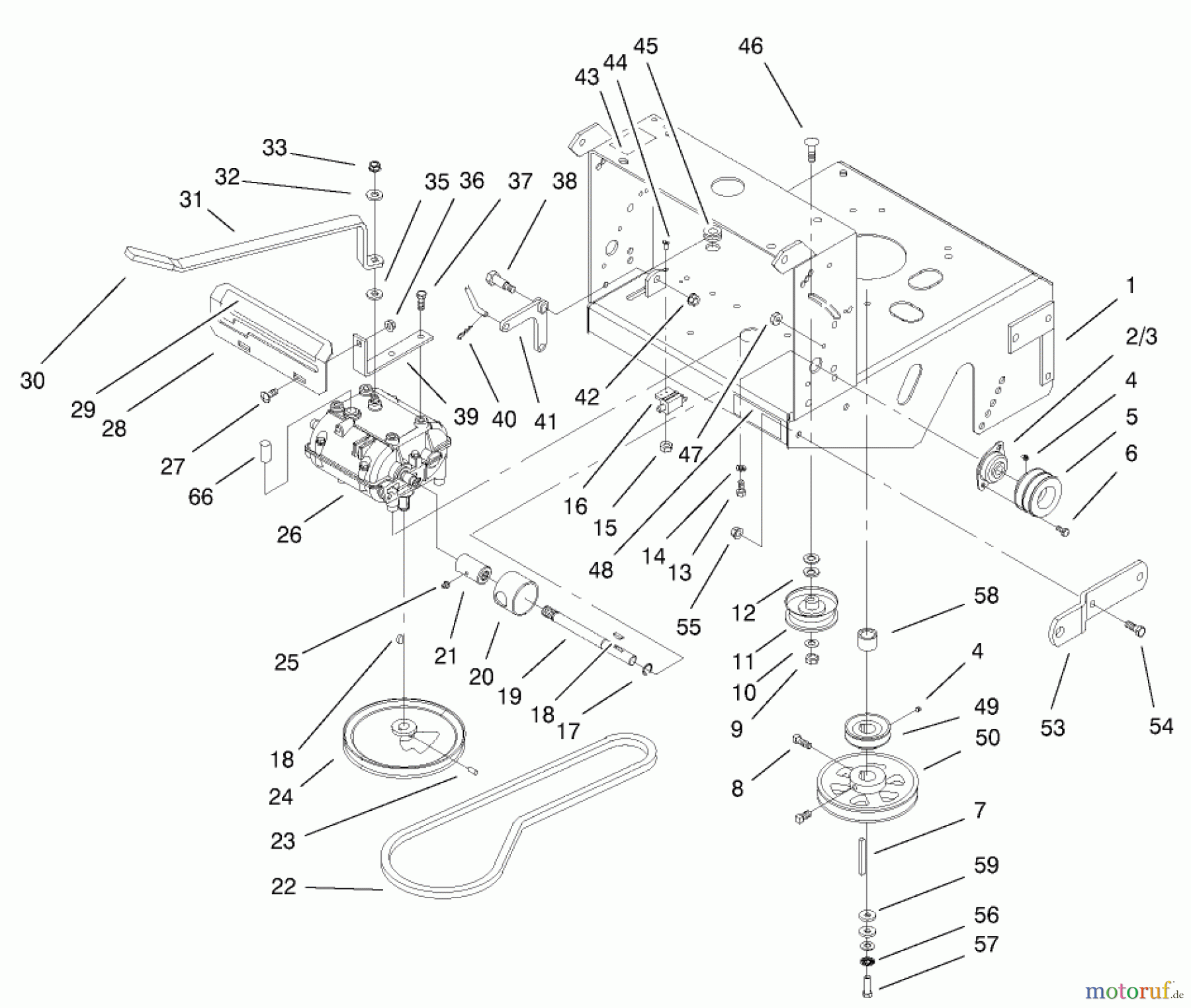  Rasenmäher für Großflächen 30521 - Toro Mid-Size ProLine Mower, Pistol Grip, Gear Drive, 12.5 hp, 36