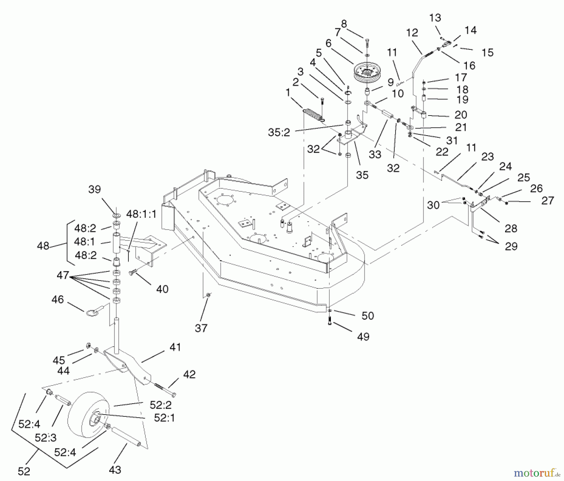  Rasenmäher für Großflächen 30524 - Toro Mid-Size ProLine Mower, Pistol Grip, Hydro Drive, 15 hp, 36