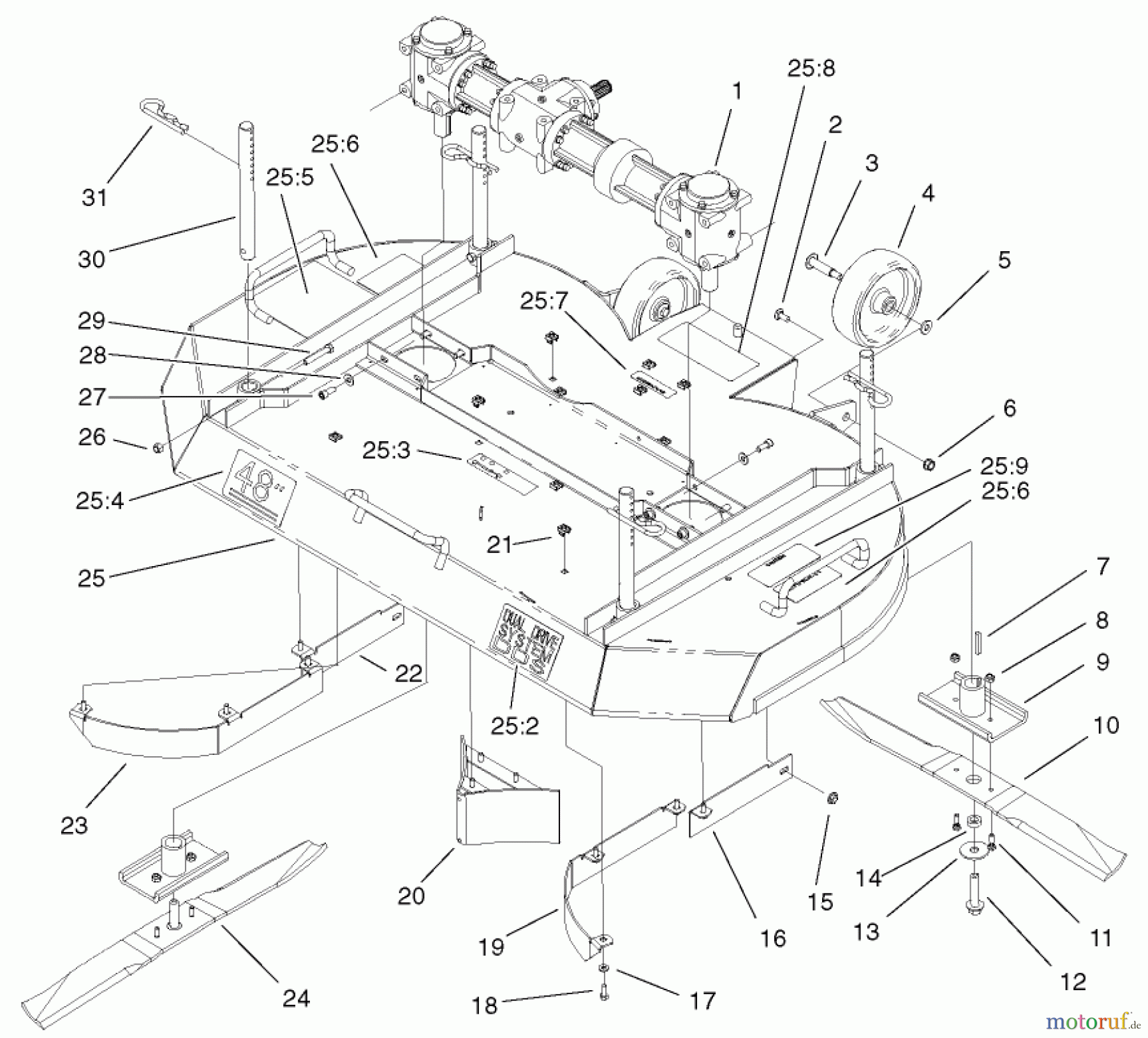  Zerto-Turn Mäher 74195 (Z350) - Toro Z Master 48