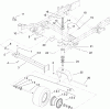 Zerto-Turn Mäher 74269TE (Z597-D) - Toro Z Master Mower, 182cm TURBO FORCE Side Discharge Deck (SN: 260000001 - 260999999) (2006) Ersatzteile CASTER AND Z STAND ASSEMBLY