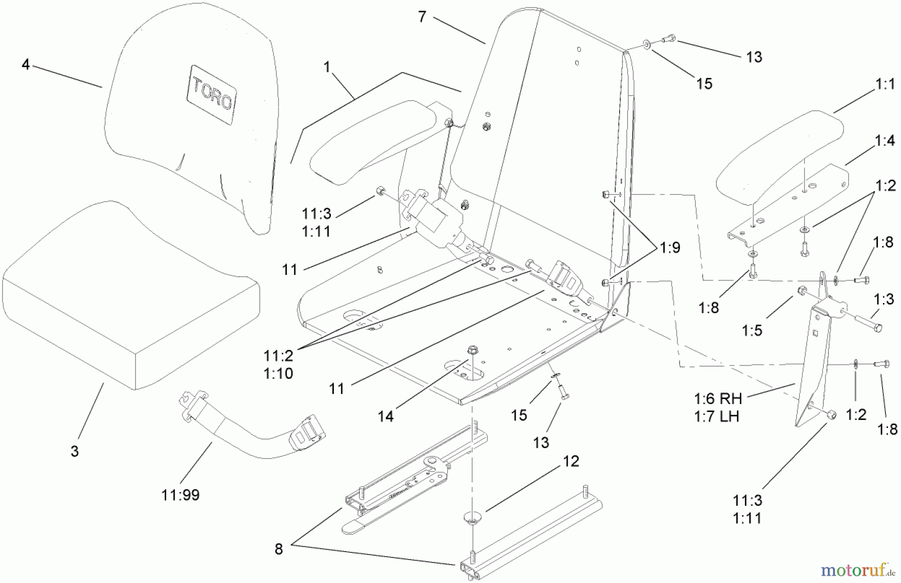  Zerto-Turn Mäher 74272 (Z550) - Toro Z Master Mower, 60