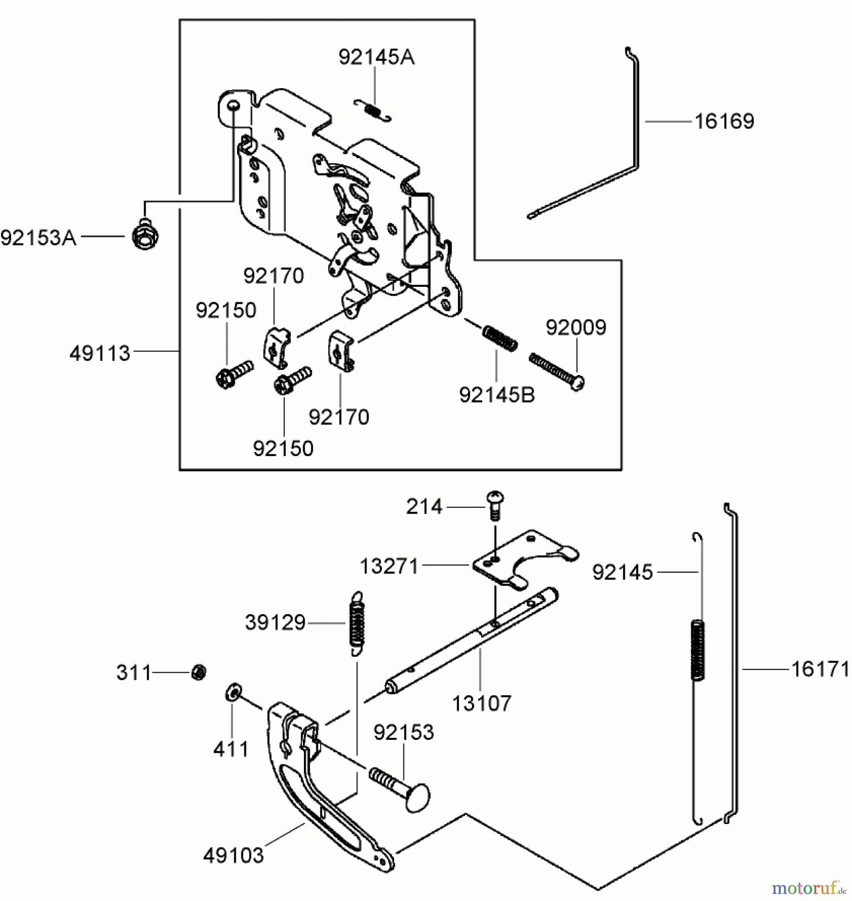  Zerto-Turn Mäher 74409TE (Z300) - Toro Z Master Mower, 102cm 7-Gauge Side Discharge Deck (SN: 280000001 - 280999999) (2008) CONTROL EQUIPMENT ASSEMBLY KAWASAKI FH580V-AS50-R