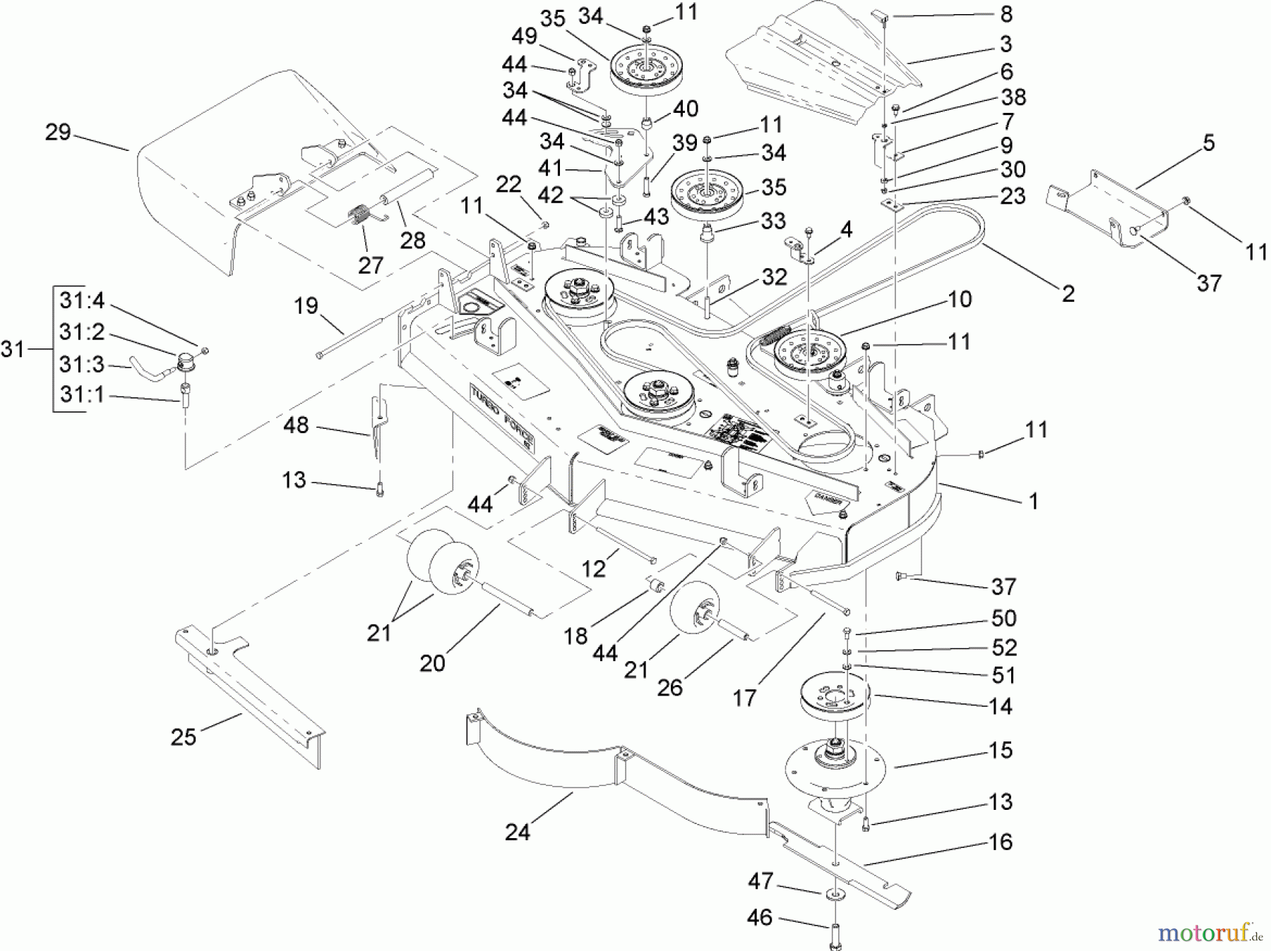  Zerto-Turn Mäher 74416CP (Z453) - Toro Z Master Mower, 52